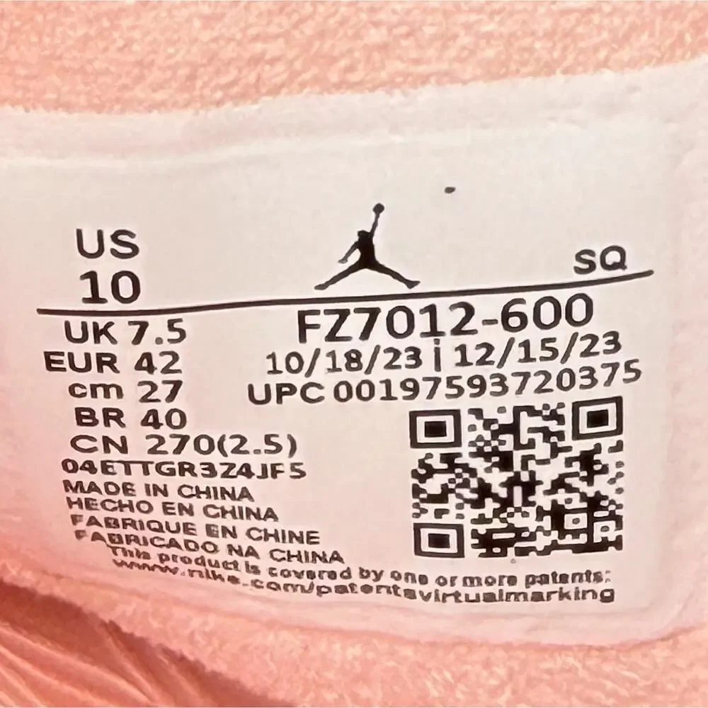 Jordan Sophia Slide Womens Size 10 Slides Legend Pink Leather FZ7012-600‎